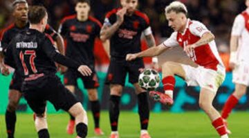 شوط أول إيجابي بين بنفيكا وموناكو بدوري أبطال أوروبا