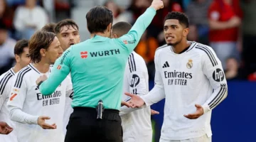 ريال مدريد يسقط في فخ أوساسونا… وطرد بيلينغهام