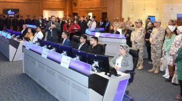 القوات المسلحة تنظم زيارة لوفد الإعلاميين والجامعات لمركز السيطرة بمقر القيادة الاستراتيجية