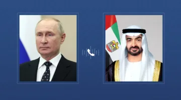 محمد بن زايد يتلقى اتصالاً هاتفياً من الرئيس الروسي لبحث التعاون المشترك