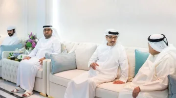 هزاع بن زايد يزور سعيد بن طحنون لتبادل التهاني بمناسبة شهر رمضان