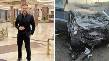 أتوبيس عكس الاتجاه يتسبب في وفاة مهندس بحادث مروع في القليوبية.