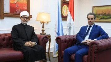 أحمد المسلماني يستقبل المفتي احتفالاً بذكرى تأسيس الهيئة الوطنية للإعلام
