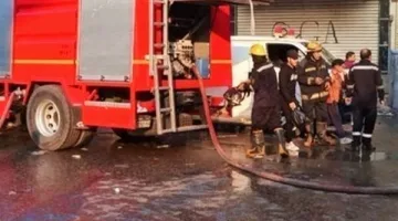 المعمل الجنائي يعاين حريقًا شب في مخزن تابع لقاعة أفراح بالمنوفية