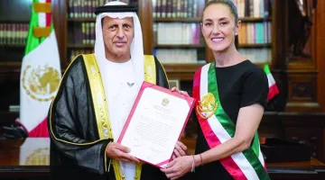 سفير الإمارات يسلم أوراق اعتماده رسمياً إلى رئيسة المكسيك